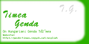 timea genda business card